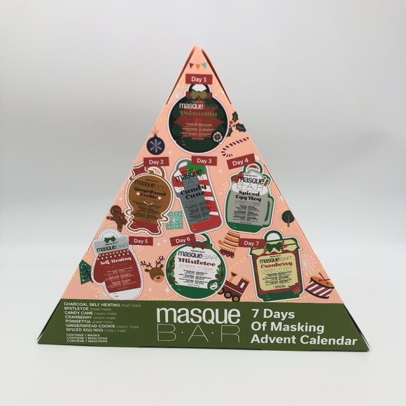 Masque Bar 7 Days Of Masking Holiday Advent Calendar, Facial Face Masks Spa NEW - Picture 1 of 2